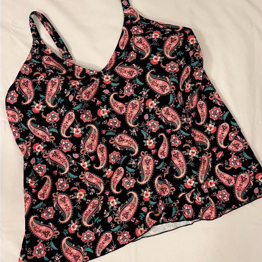 Lands End Swimsuit Top 1X